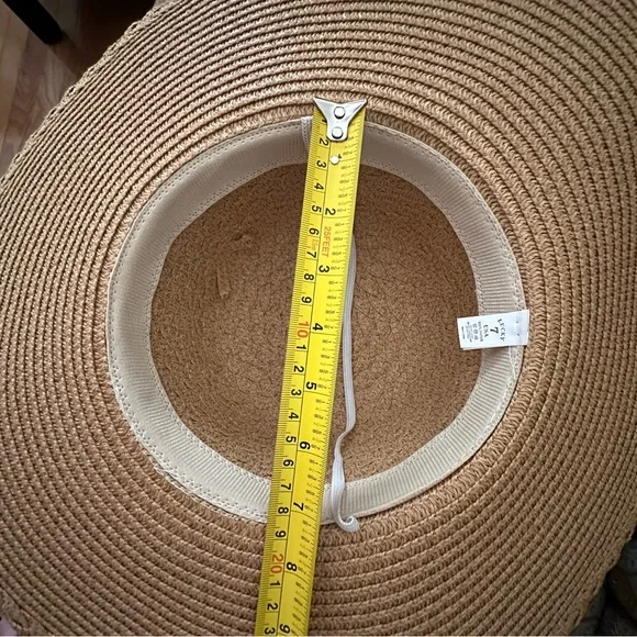 Lucky Brand Tan Straw Hat with Bow - Picture 5 of 5